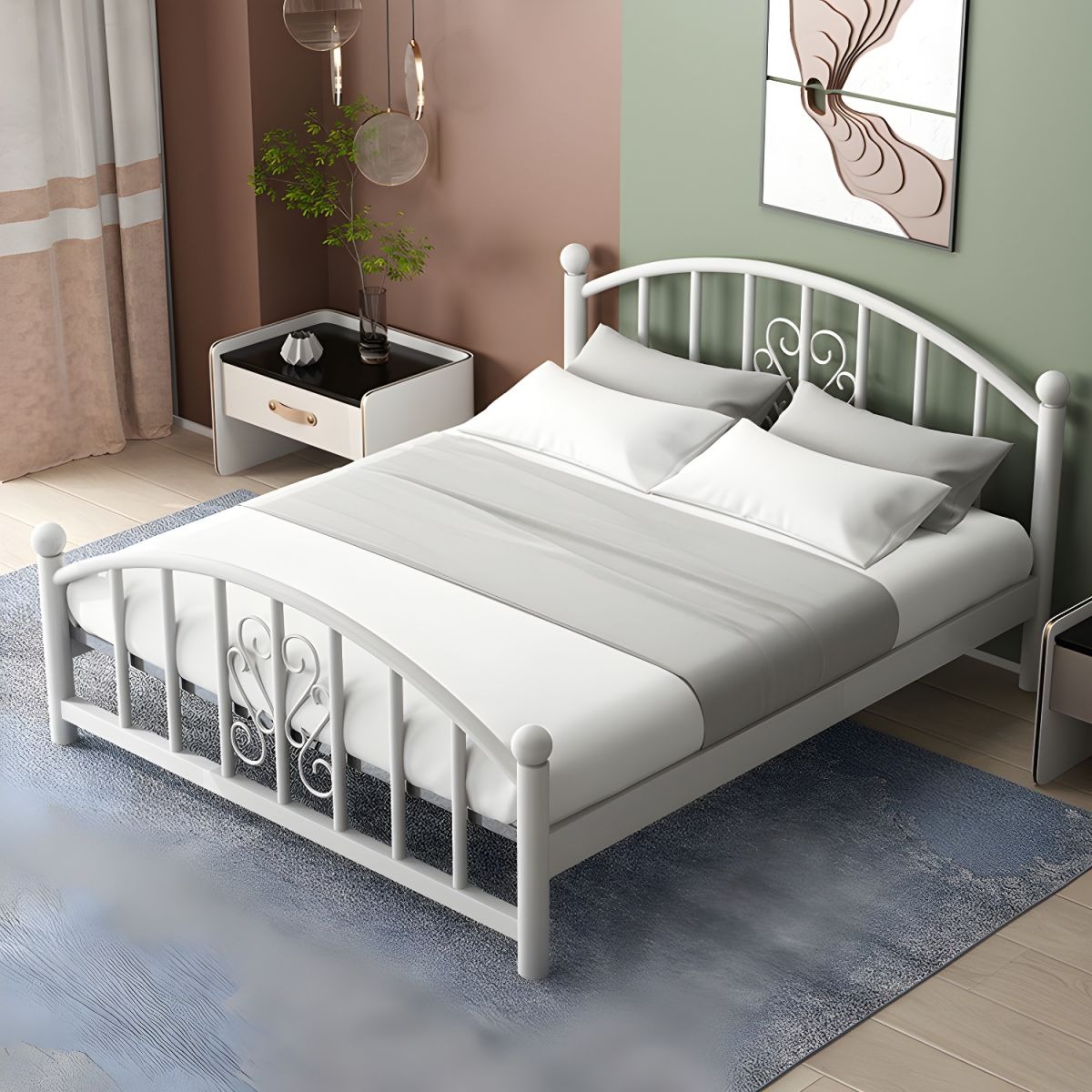 Giường sắt tròn Camilla