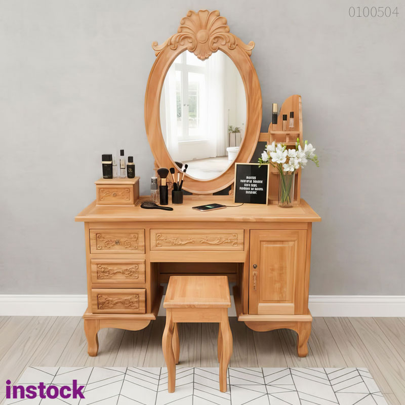 Bàn trang điểm gỗ gõ đỏ Vela