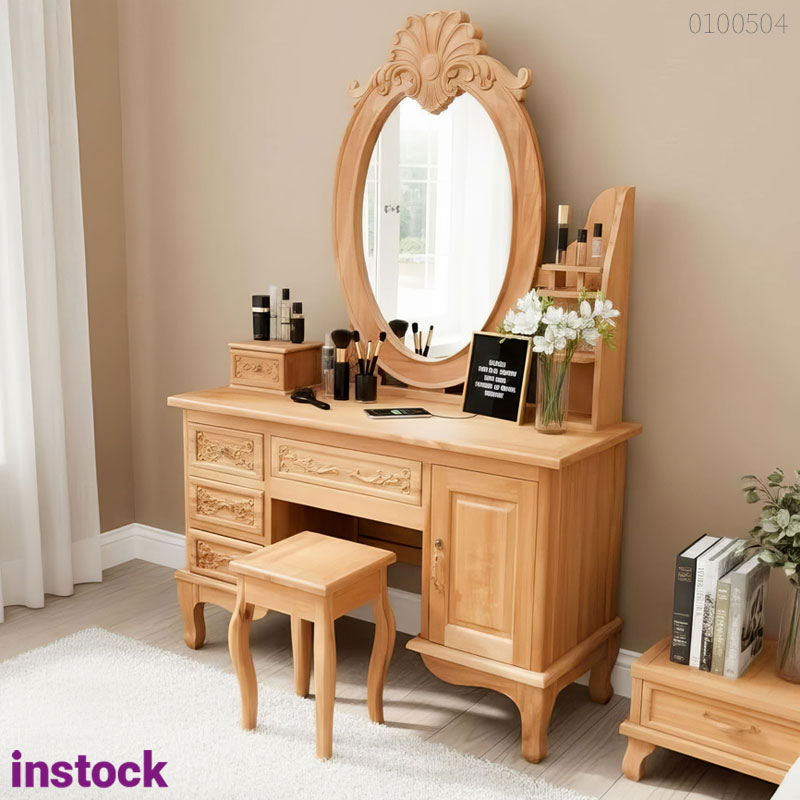 Bàn trang điểm gỗ gõ đỏ Vela