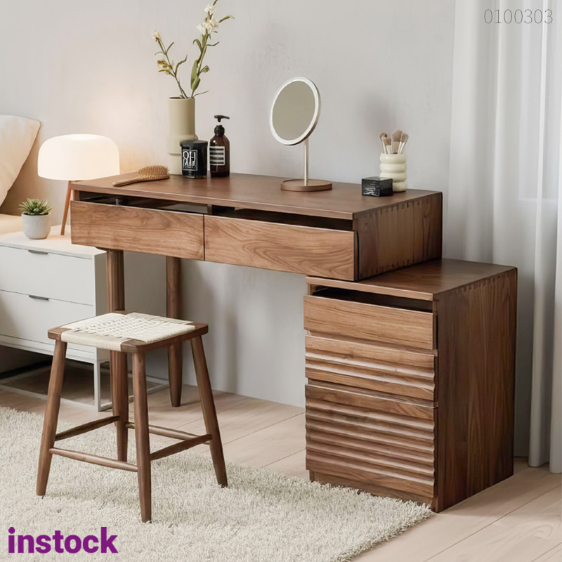 Bàn trang điểm gỗ óc chó Zeno