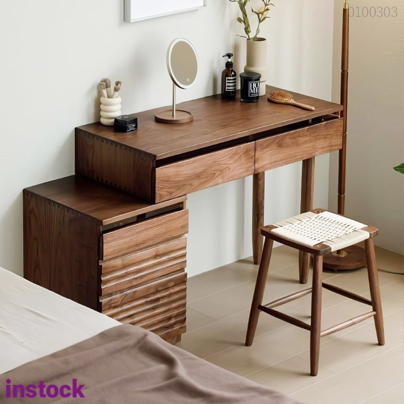 Bàn trang điểm gỗ óc chó Zeno