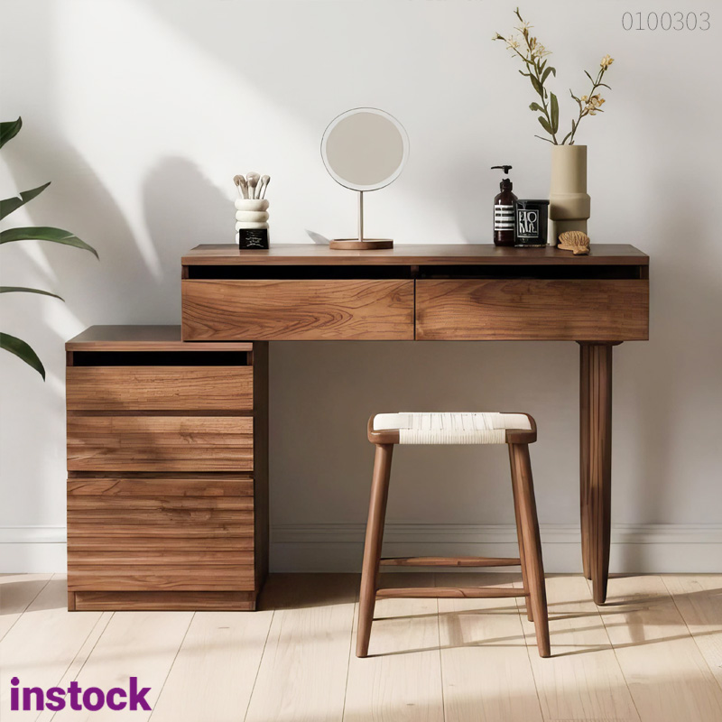 Bàn trang điểm gỗ óc chó Zeno