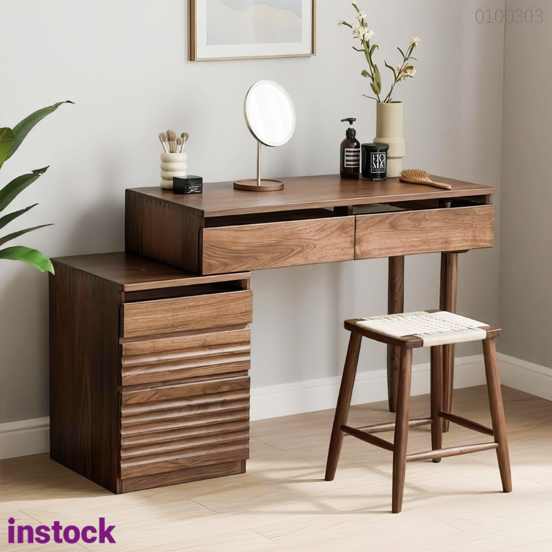 Bàn trang điểm gỗ óc chó Zeno