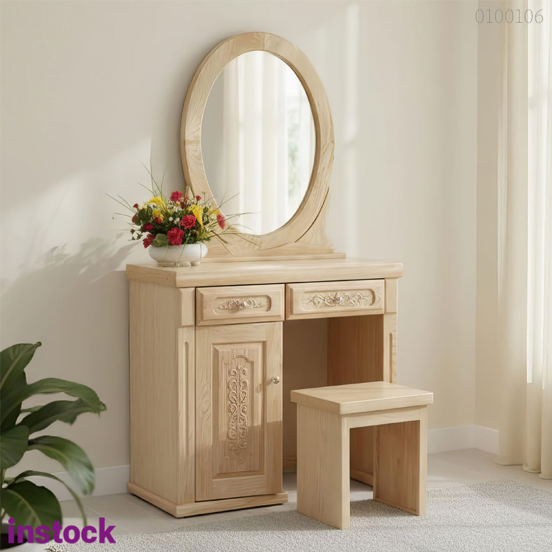 Bàn trang điểm gỗ sồi Arlo