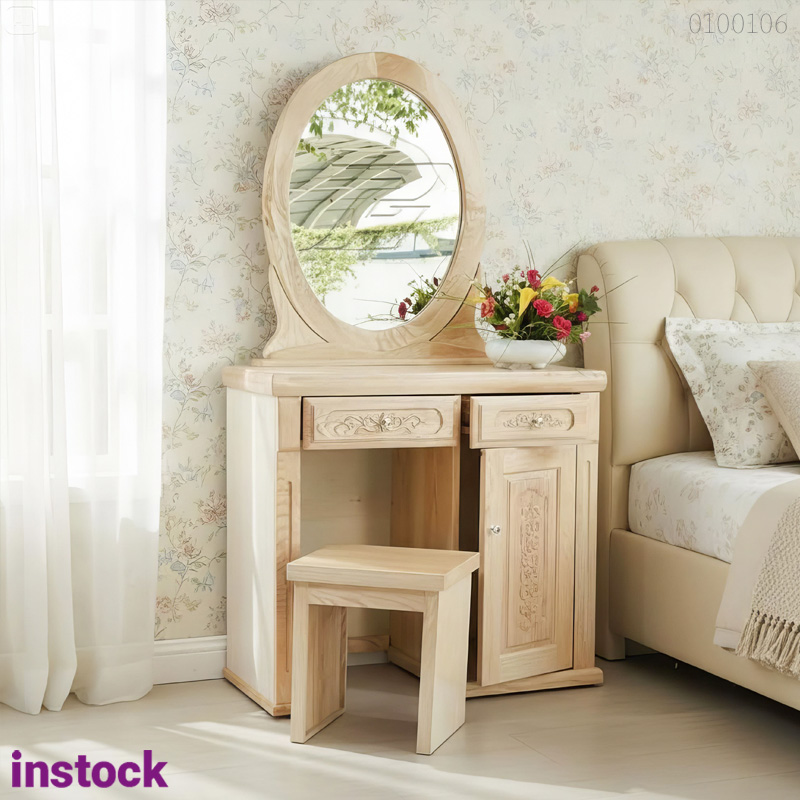 Bàn trang điểm gỗ sồi Arlo