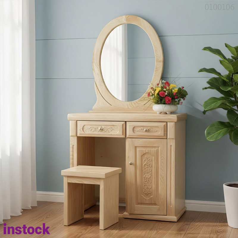 Bàn trang điểm gỗ sồi Arlo