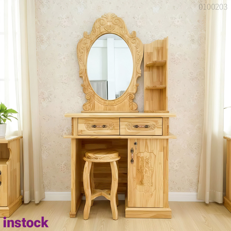 Bàn trang điểm gỗ thông Drea