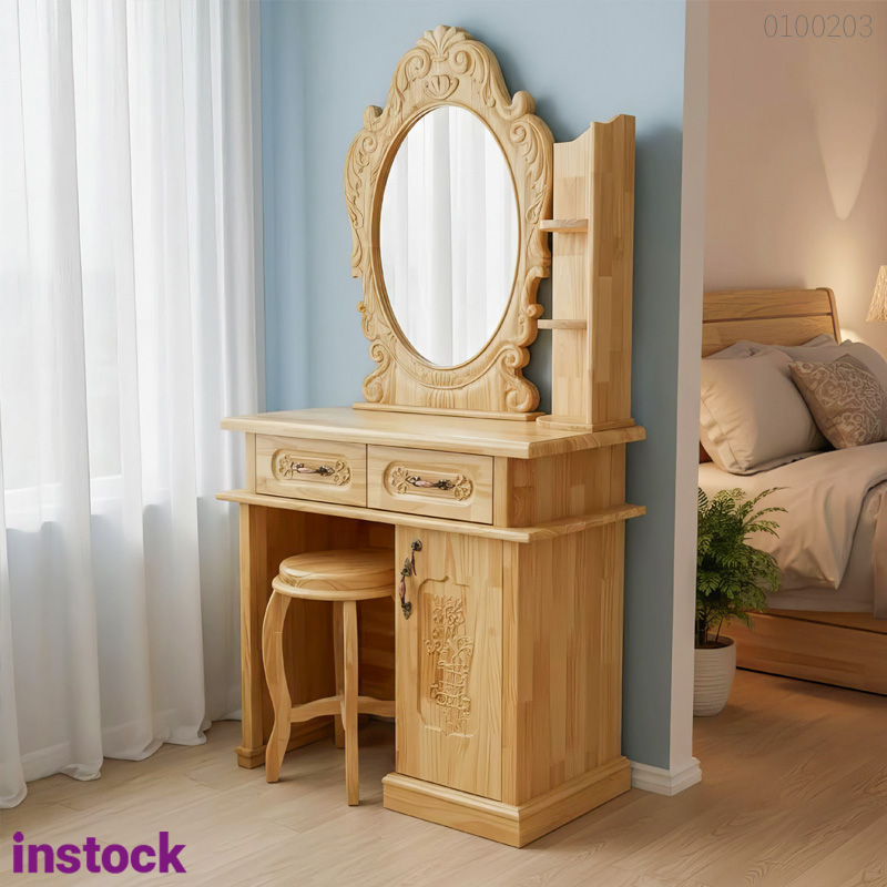 Bàn trang điểm gỗ thông Drea