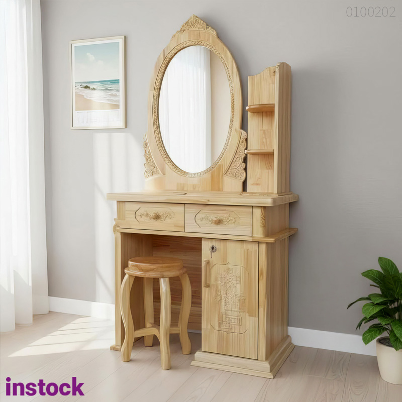 Bàn trang điểm gỗ thông Dreama