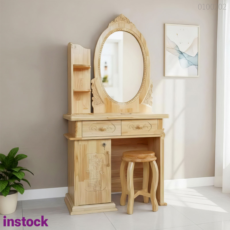 Bàn trang điểm gỗ thông Dreama