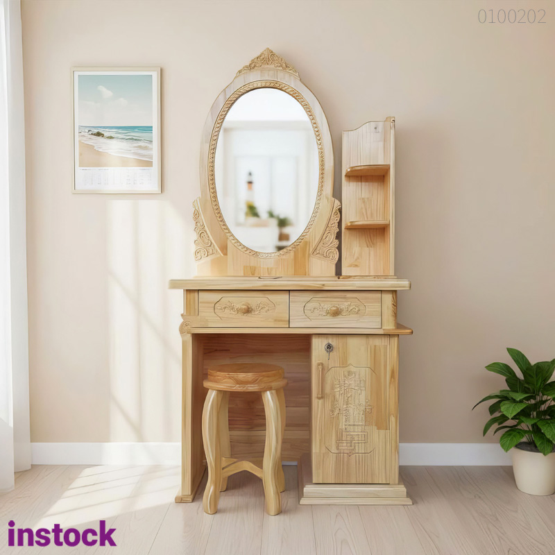 Bàn trang điểm gỗ thông Dreama