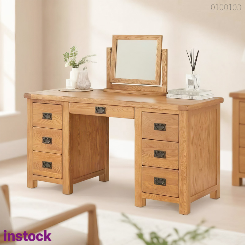 Bàn trang điểm gỗ sồi Elma