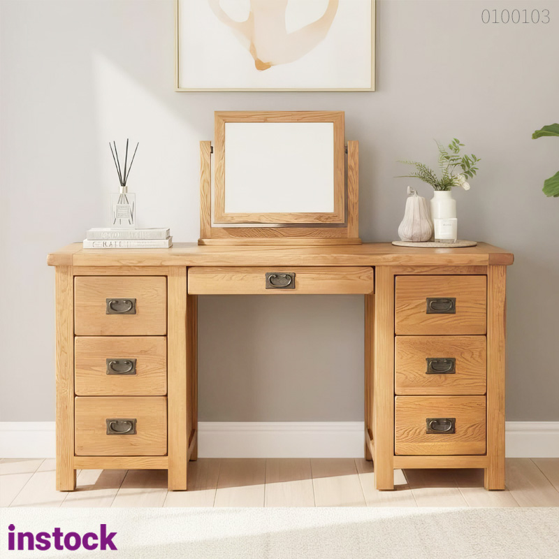 Bàn trang điểm gỗ sồi Elma