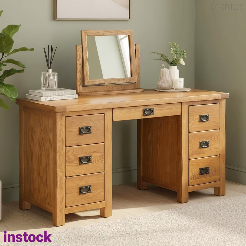 Bàn trang điểm gỗ sồi Elma