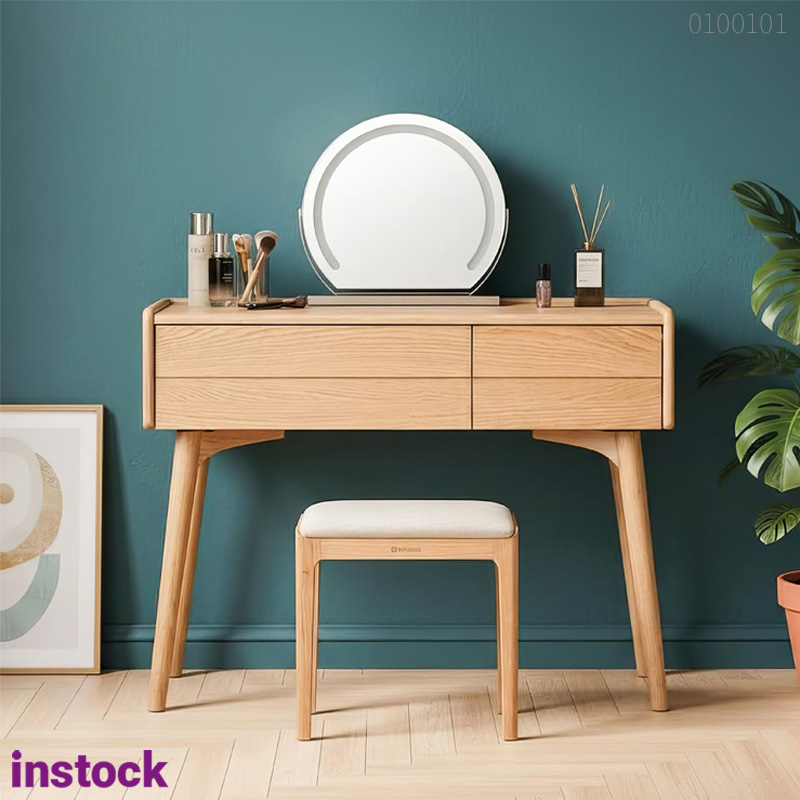 Bàn trang điểm gỗ sồi Luno