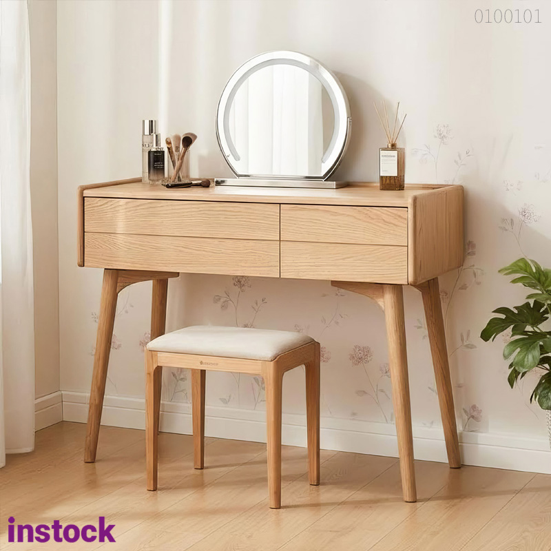 Bàn trang điểm gỗ sồi Luno