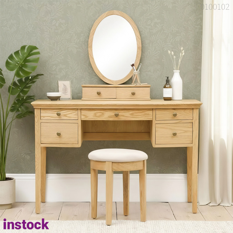 Bàn trang điểm gỗ sồi Nola