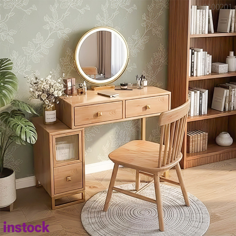 Bàn trang điểm gỗ thông Snoza