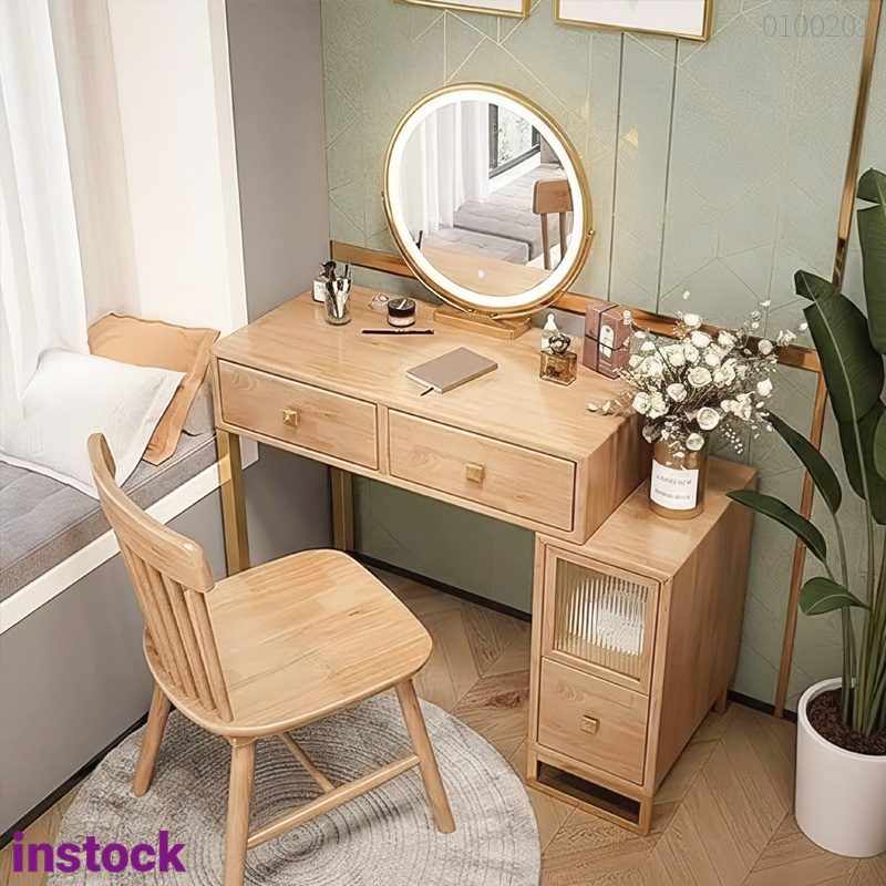 Bàn trang điểm gỗ thông Snoza