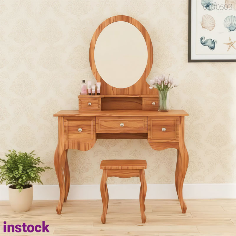 Bàn trang điểm gỗ gõ đỏ Aera