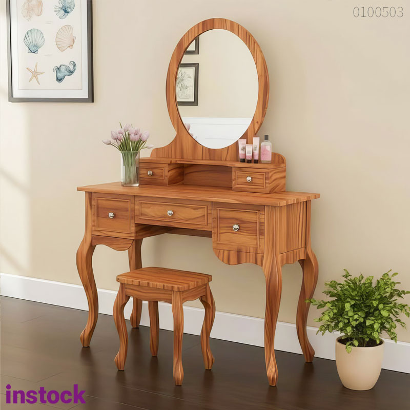 Bàn trang điểm gỗ gõ đỏ Aera