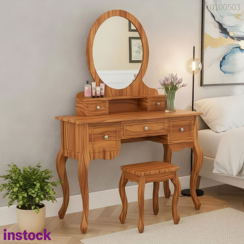 Bàn trang điểm gỗ gõ đỏ Aera