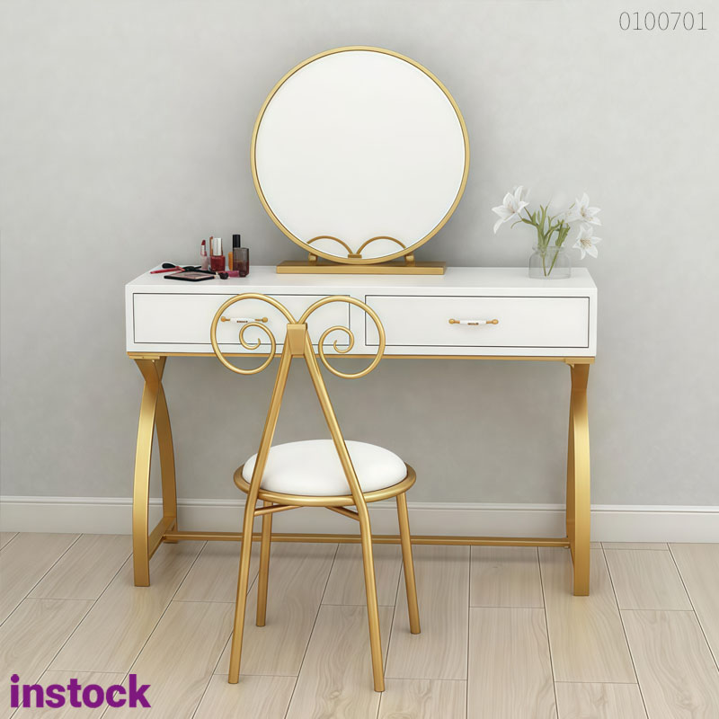 Bàn trang điểm khung kim loại Alina