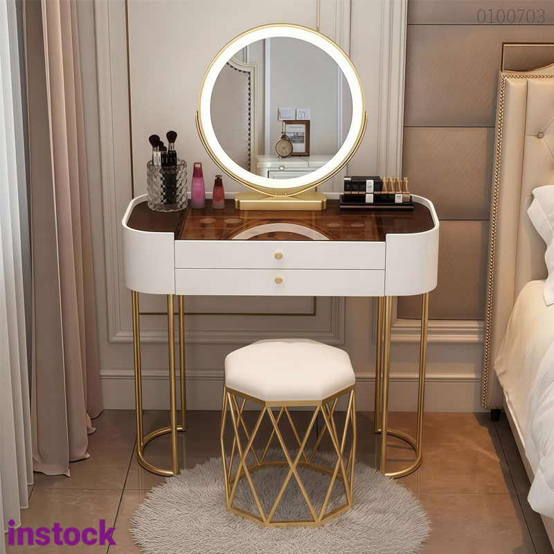 Bàn trang điểm khung kim loại Loria