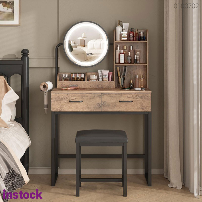 Bàn trang điểm khung kim loại Serena