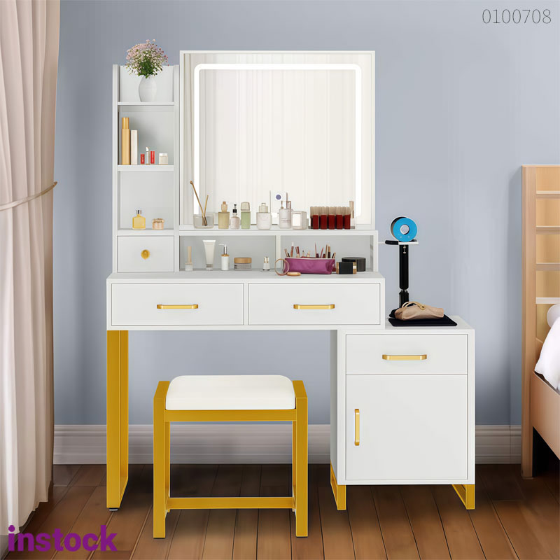 Bàn trang điểm khung kim loại Sunny