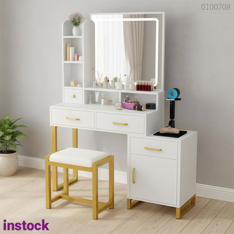 Bàn trang điểm khung kim loại Sunny