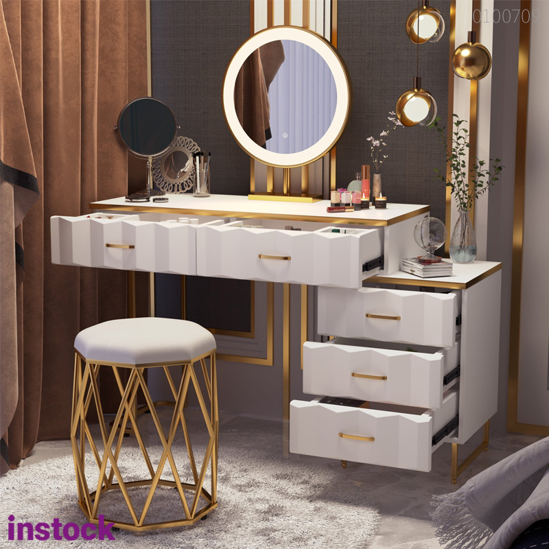 Bàn trang điểm khung kim loại Vito