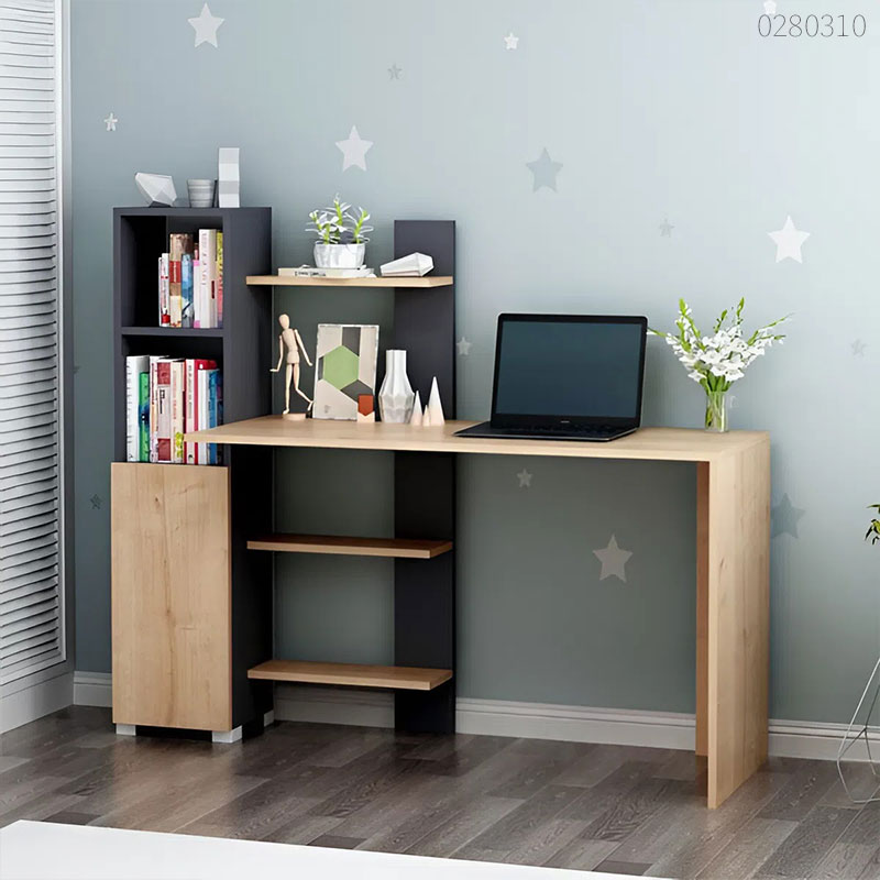 Bàn làm việc có kệ sách Kura