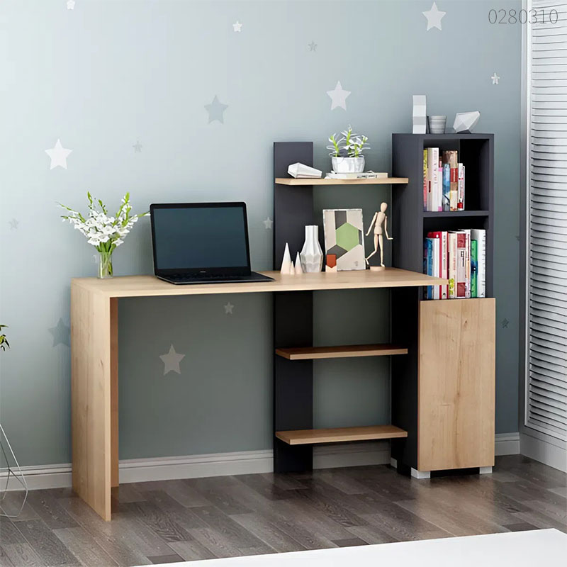 Bàn làm việc có kệ sách Kura