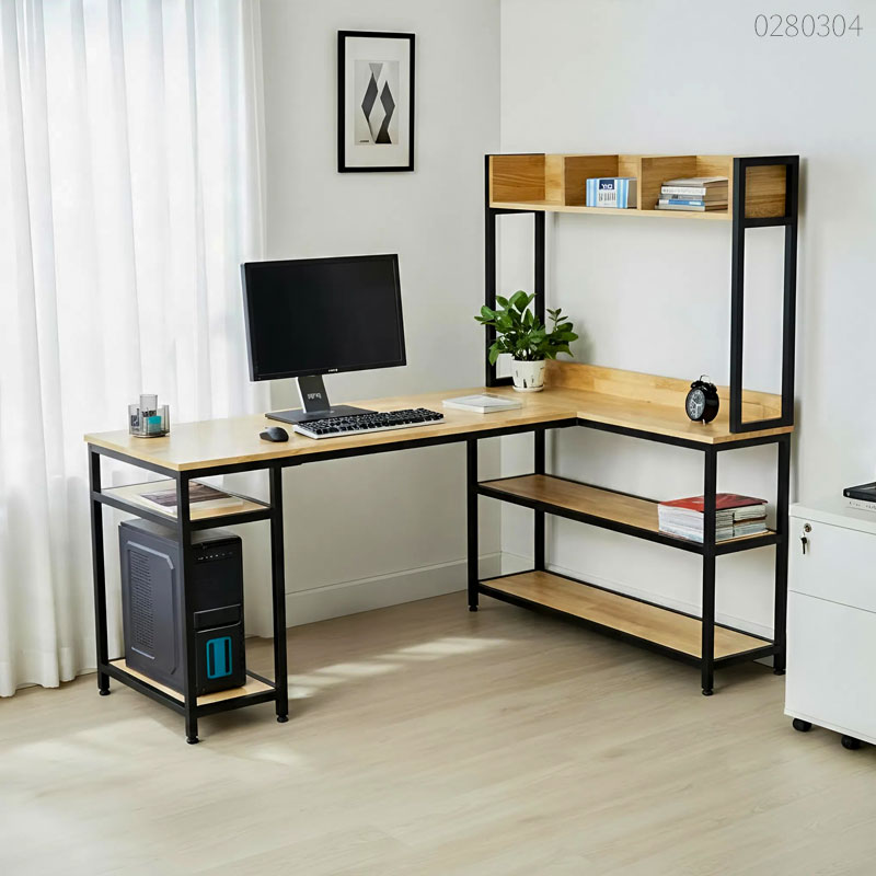 Bàn làm việc có kệ sách Yuki 
