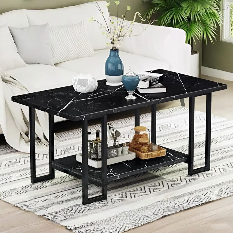Bàn trà chân sắt mặt đá Daiwa