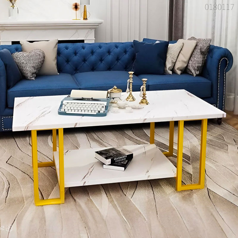 Bàn trà chân sắt mặt đá Daiwa