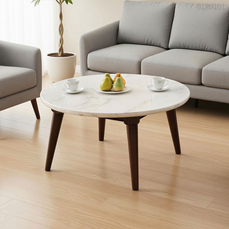 Bàn trà chân gỗ mặt đá Homsun
