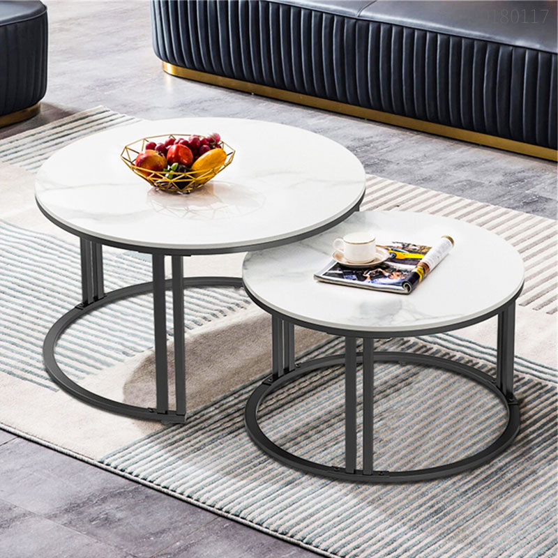 Bàn trà chân sắt mặt đá Steel