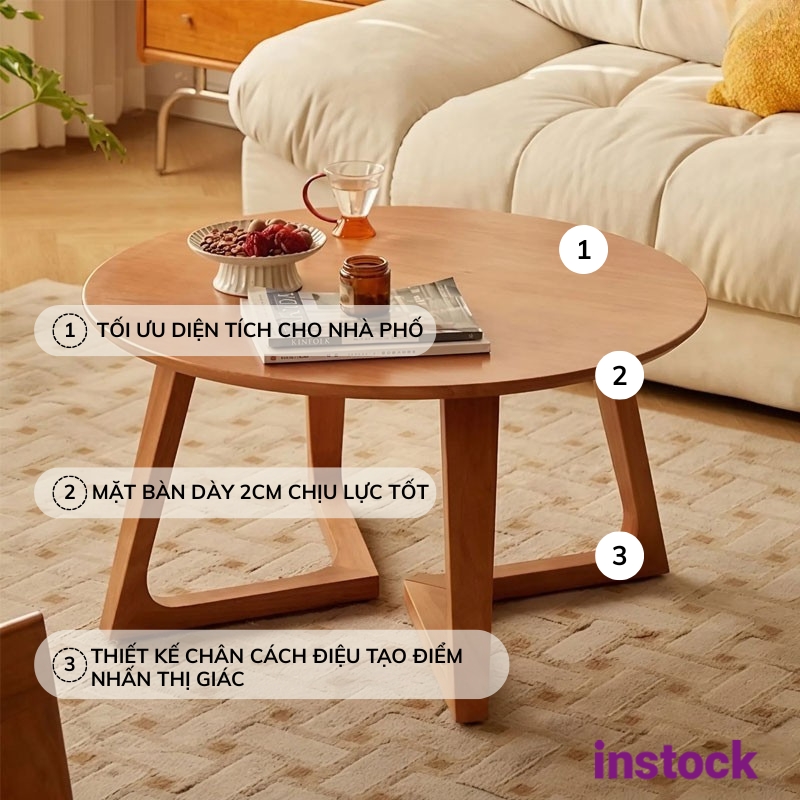 Bàn trà gỗ óc chó Tera