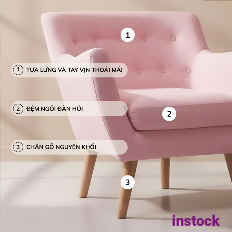 Ghế sofa đơn vải bố Faru