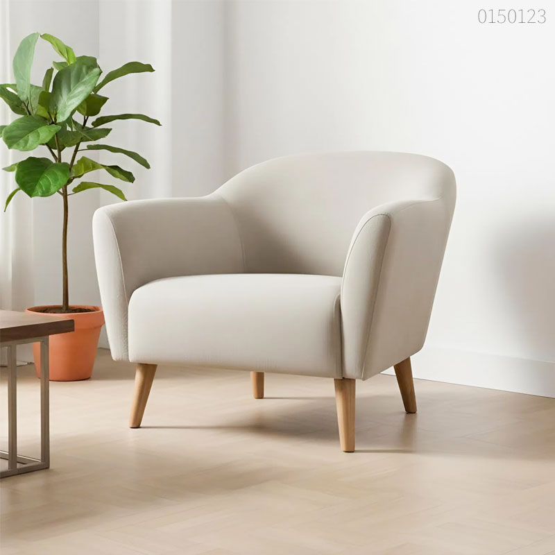 Ghế sofa đơn vải bố Kenvin
