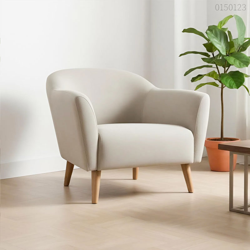 Ghế sofa đơn vải bố Kenvin
