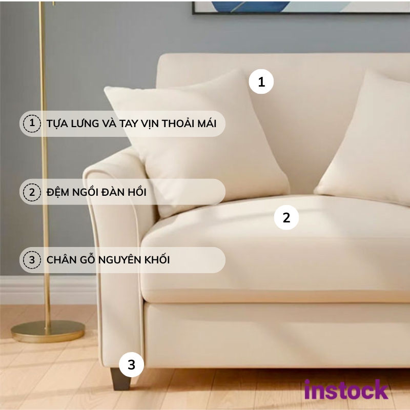 Ghế sofa đơn vải bố Lili 