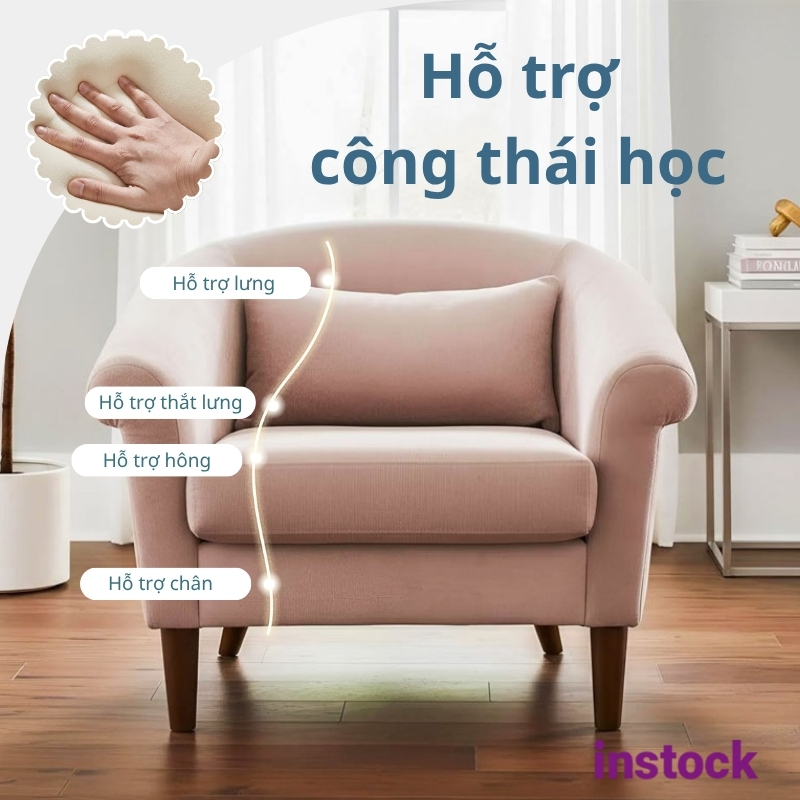 Ghế sofa đơn vải nỉ Matsu