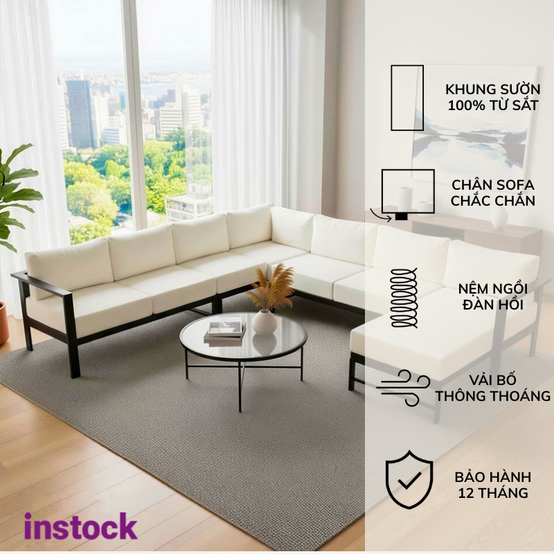 Ghế sofa khung sắt hộp Genki