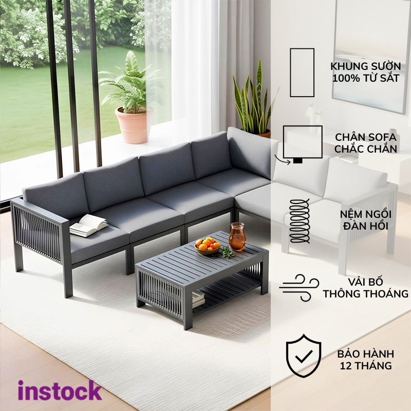 Ghế sofa khung sắt hộp Karofi