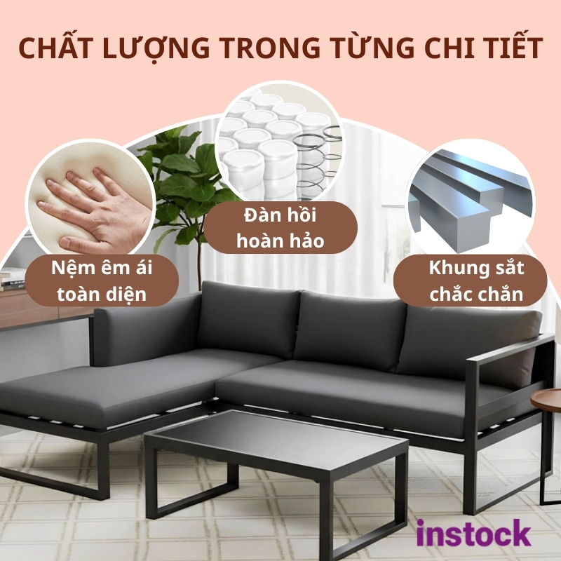 Ghế sofa khung sắt hộp Yanis