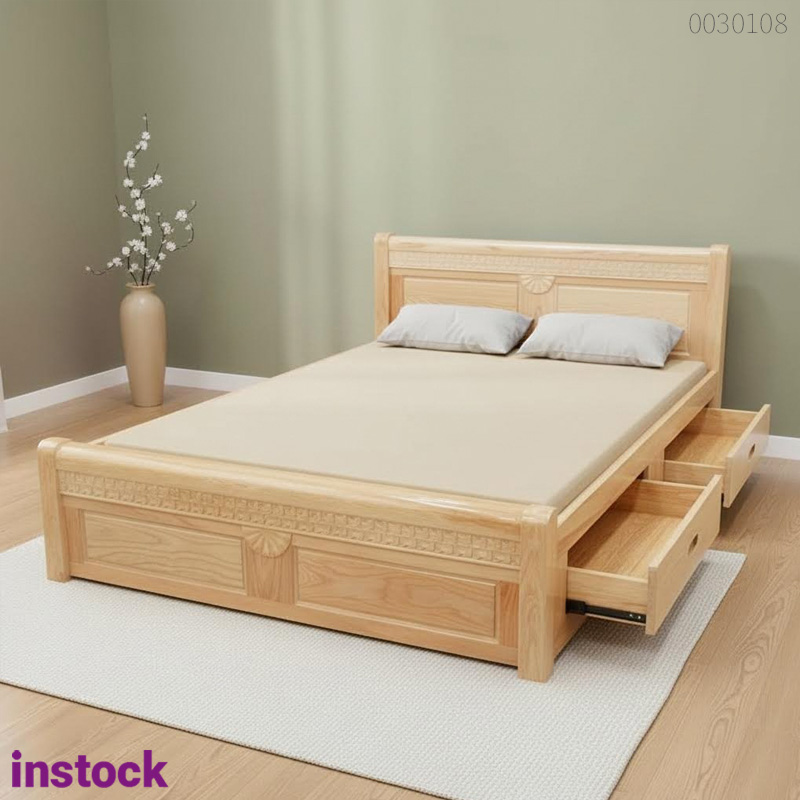 Giường ngủ gỗ sồi Solid