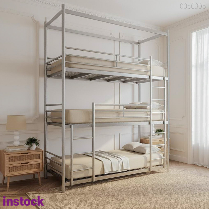 Giường inox 3 tầng Beda